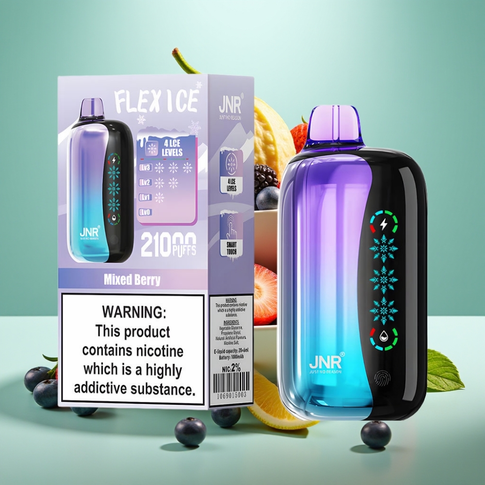 JNR Flex Ice 21000 Puffs, 26ml, Mėlynių Uogų Skonis