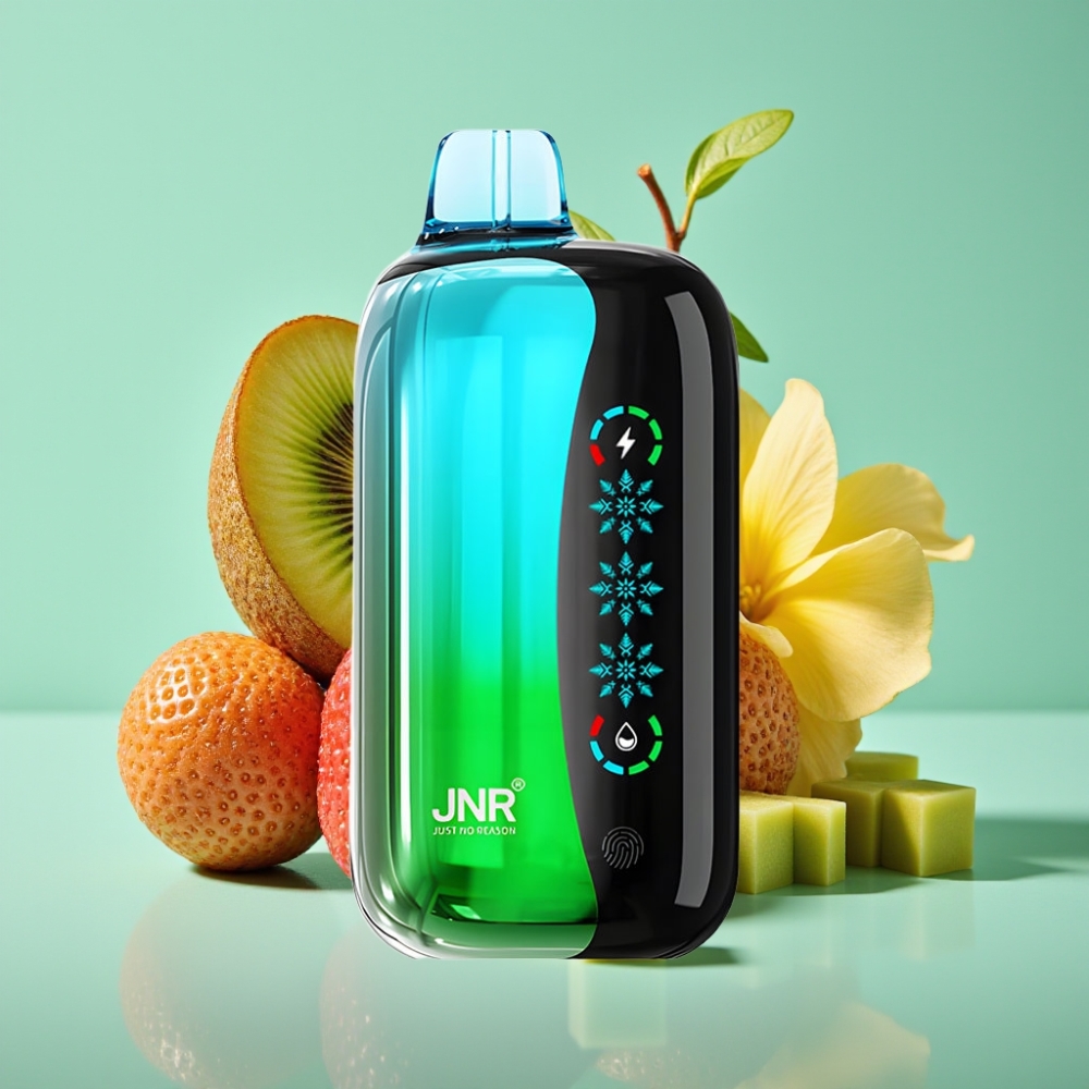 JNR Flex Ice 21000 Puffs 26ml Tipo-C Įkrovimas Braškė-Kivis