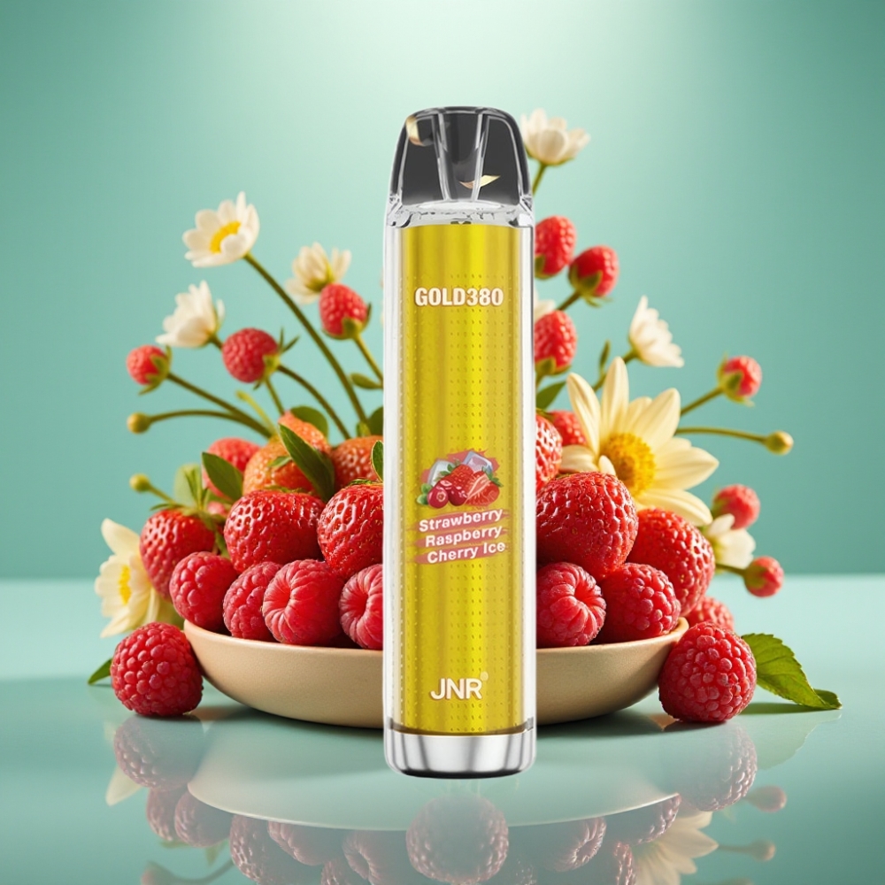 JNR Gold380 6000 Puffs Disposable Vape Braškė Avietė 1500mAh 1.0ohm