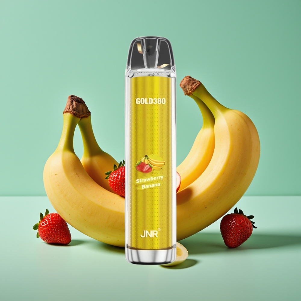 JNR Gold380 6000 Puffs Disposable Vape Braškės-Bananai 1500mAh 13ml