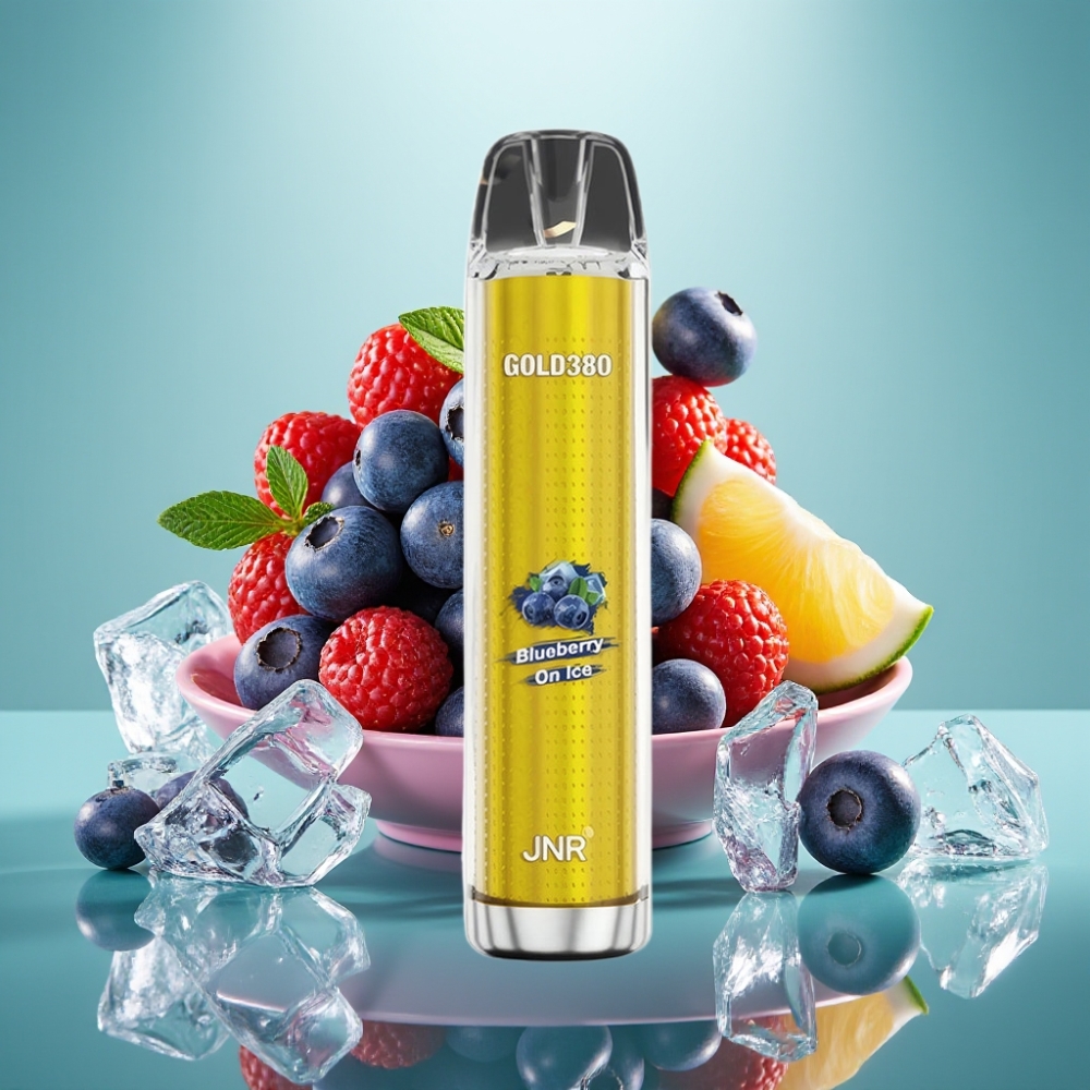 JNR Gold380 6000 Puffs Disposable Vape Mėlynės Su Ledu, 1500mAh, 13ml