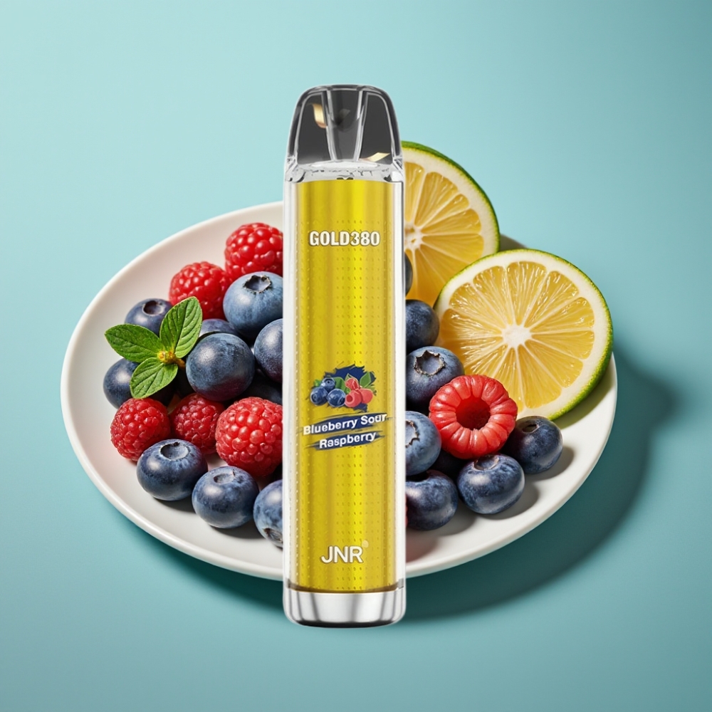 JNR Gold380 6000 Puffs Disposable Vape Mėlynių ir Rūgščiųjų Aviečių, 1500mAh, 13ml