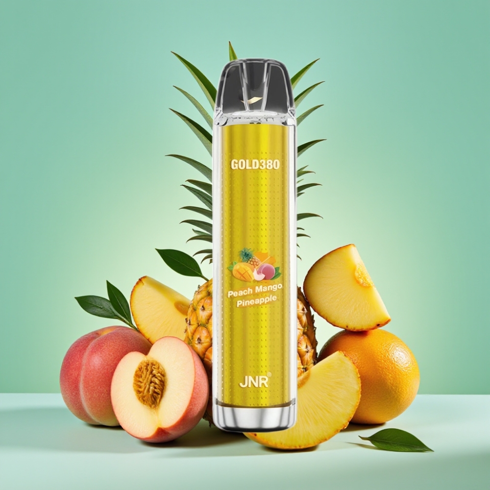 JNR Gold380 6000 Puffs Disposable Vape Persikų Mango Ananasų 1500mAh 1.0ohm