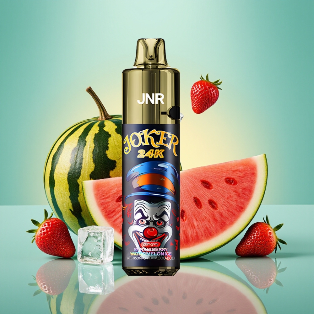 JNR Joker 24000 Puffs 2+10ml Šoninis Papildymas Braškynės Arbūzo Ledas