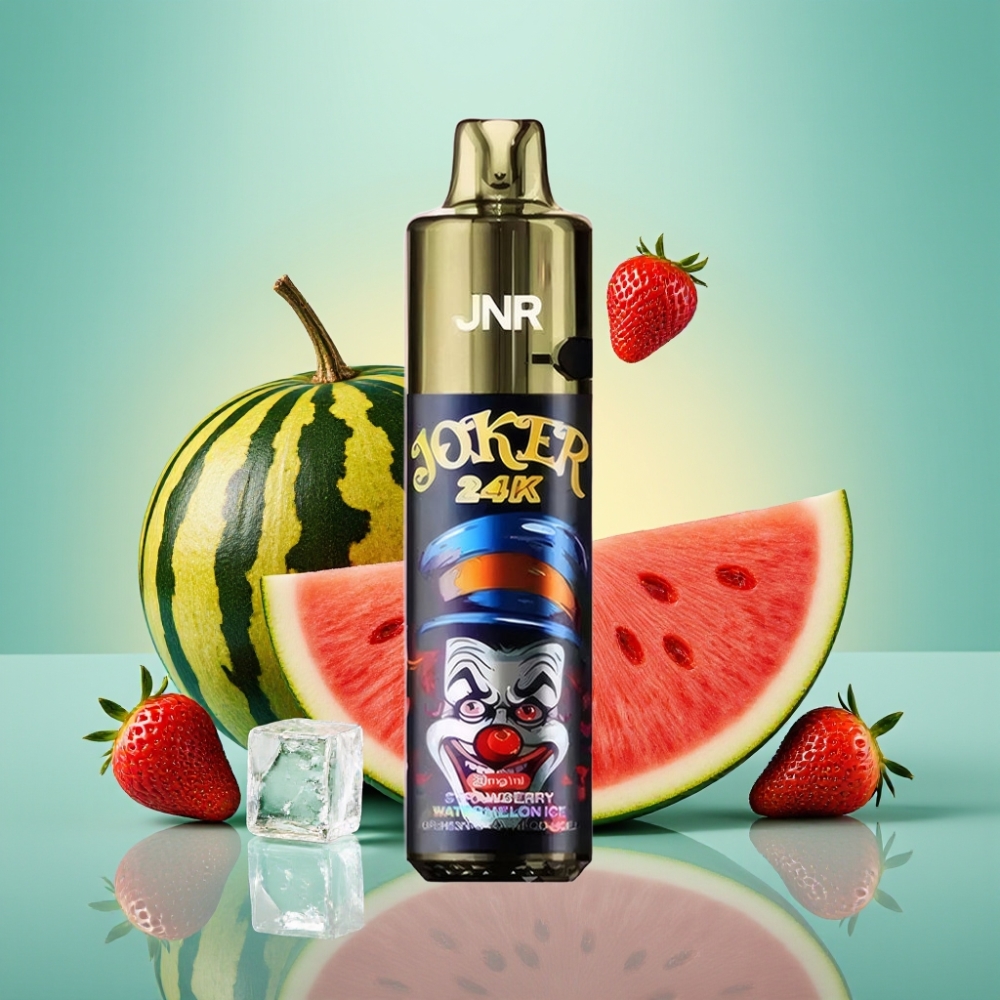 JNR Joker 24000 Puffs 2+10ml Šoninis Papildymas Braškynės Arbūzo Ledas