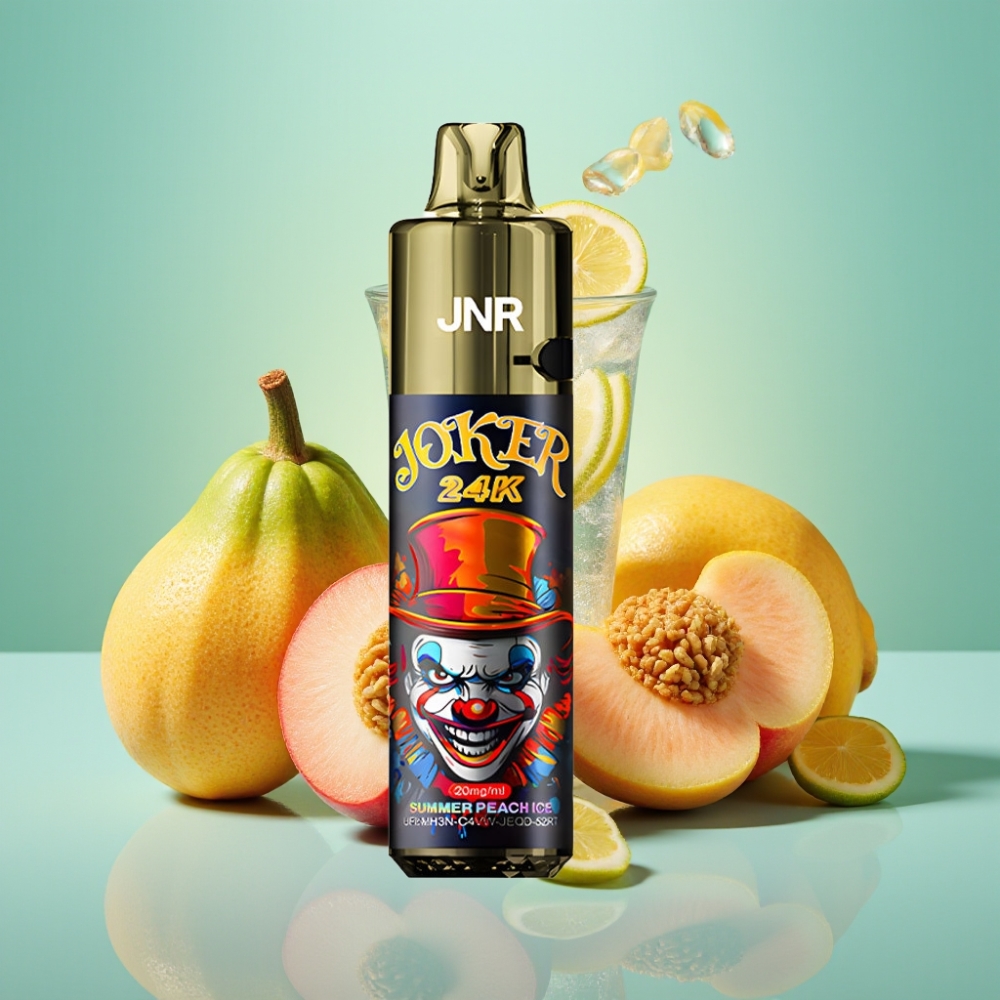 JNR Joker 24K Puffs 2+10ml Refillable Pod Vasara Persikas Ledas