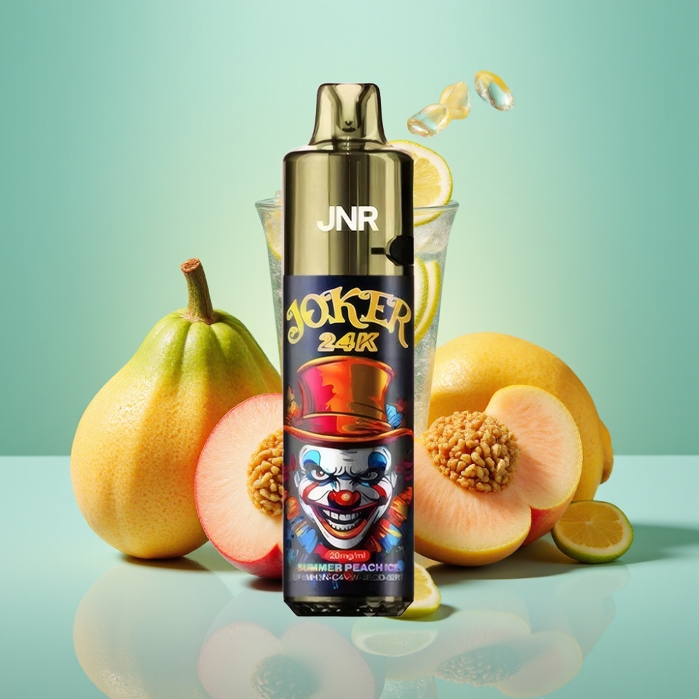 JNR Joker 24K Puffs 2+10ml Refillable Pod Vasara Persikas Ledas
