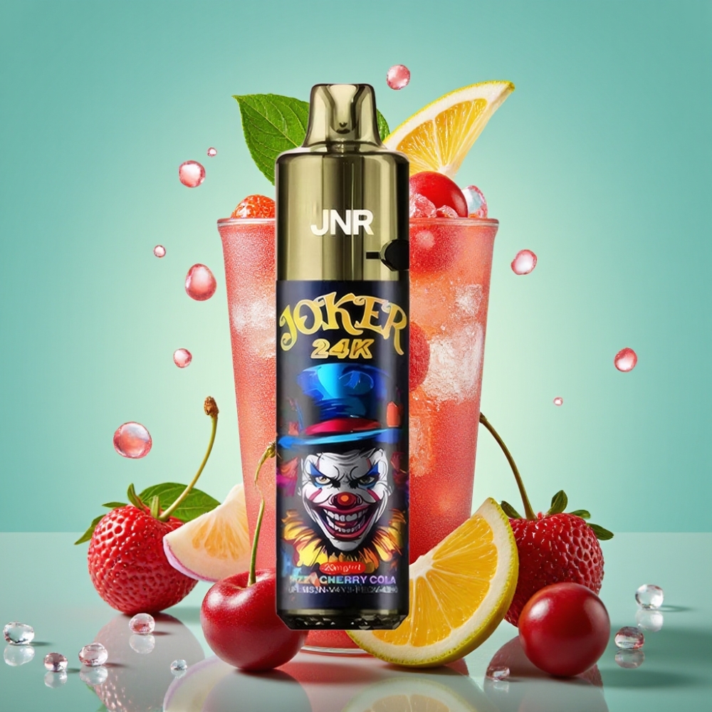 JNR Joker 24K Puffs Šarmi Vyšnių Kolos + 2×10ml įpylimo šonas + 800mAh