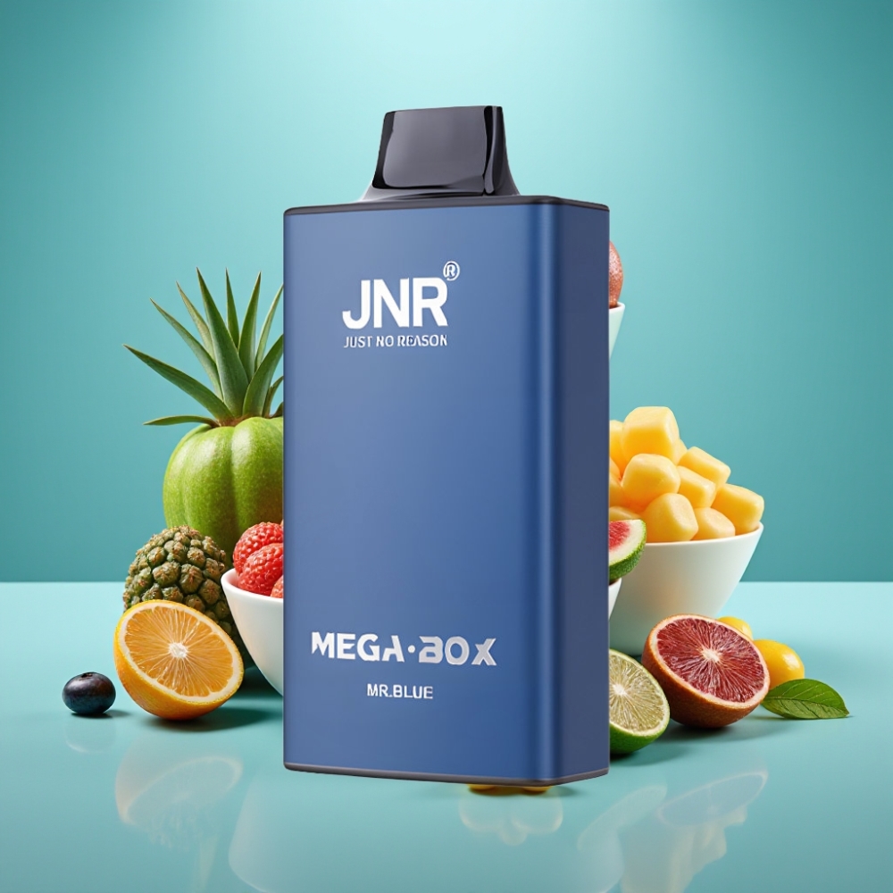 JNR Mega Box 25000 Pūkų Disposable Vape Mėlynasis, 30ml, 850mAh