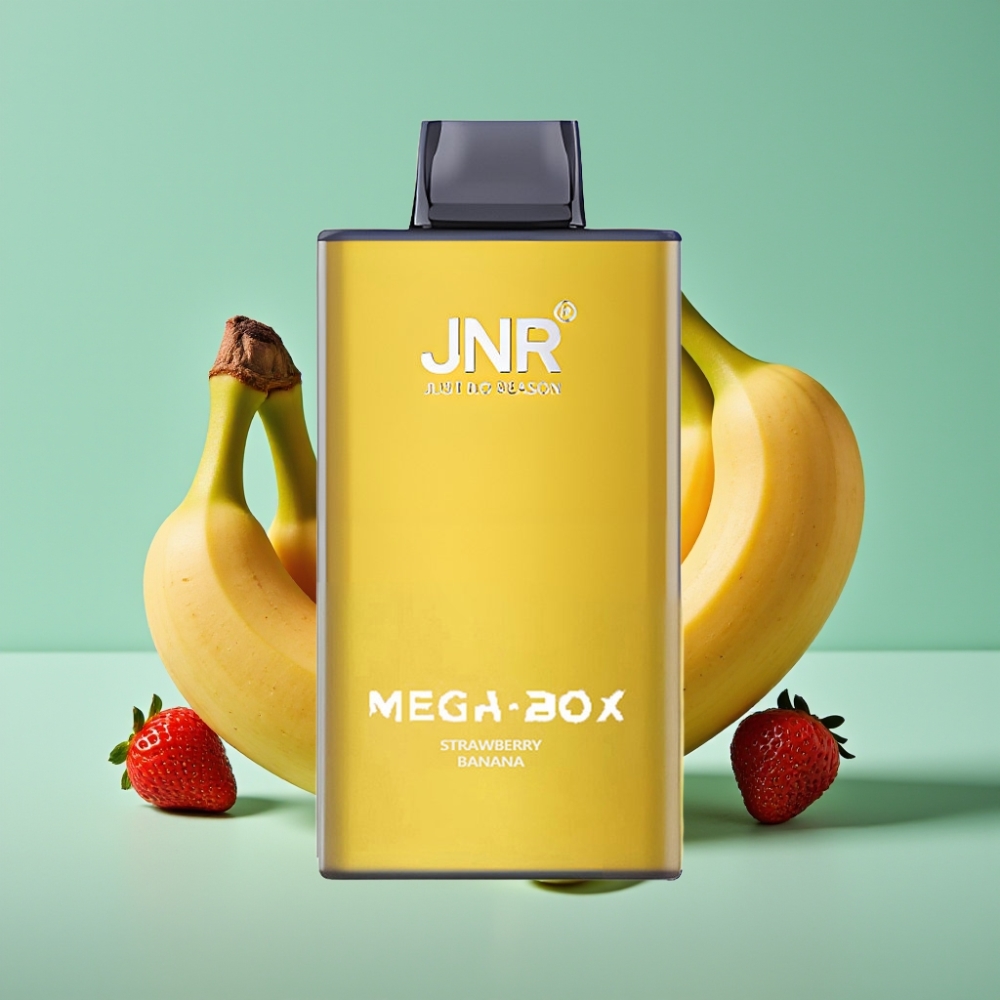 JNR Mega Box 25000 Pūkšt. Disposable Vape Braškių Bananų, 30ml, Type-C