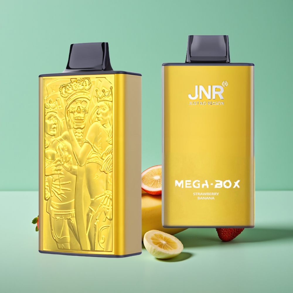 JNR Mega Box 25000 Pūkšt. Disposable Vape Braškių Bananų, 30ml, Type-C