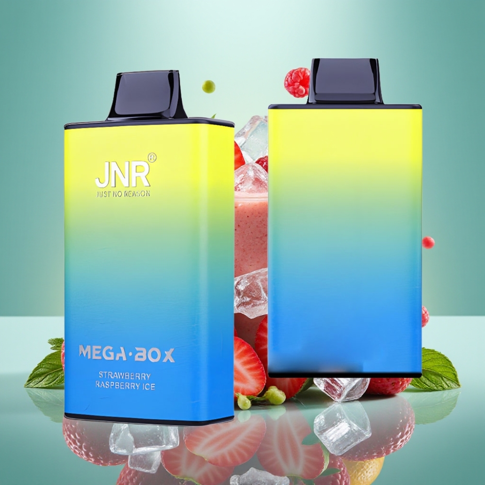JNR Mega Box 25000 Puffs, 30ml, Dual Mesh Coil, Braškė Avietė Miltelis