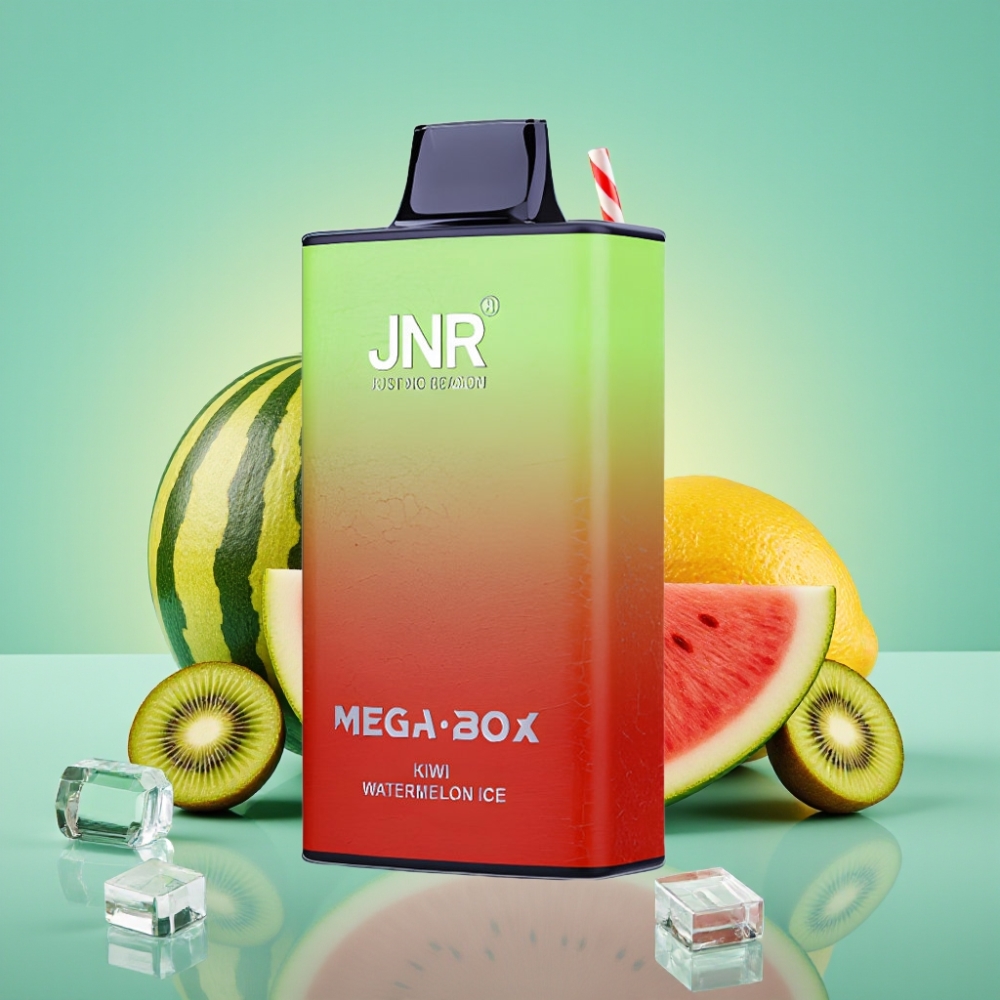 JNR Mega Box 25000 Puffs, 30ml, Dual Mesh Coil, Kiwi Arbūzas Ledas