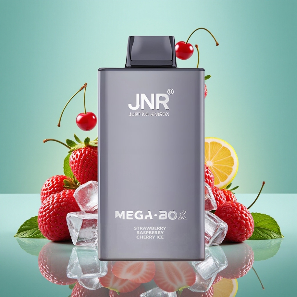 JNR Mega Box 25000 Puffs, 30ml, Type-C, Braškė Avietė Vyšnia Ledas
