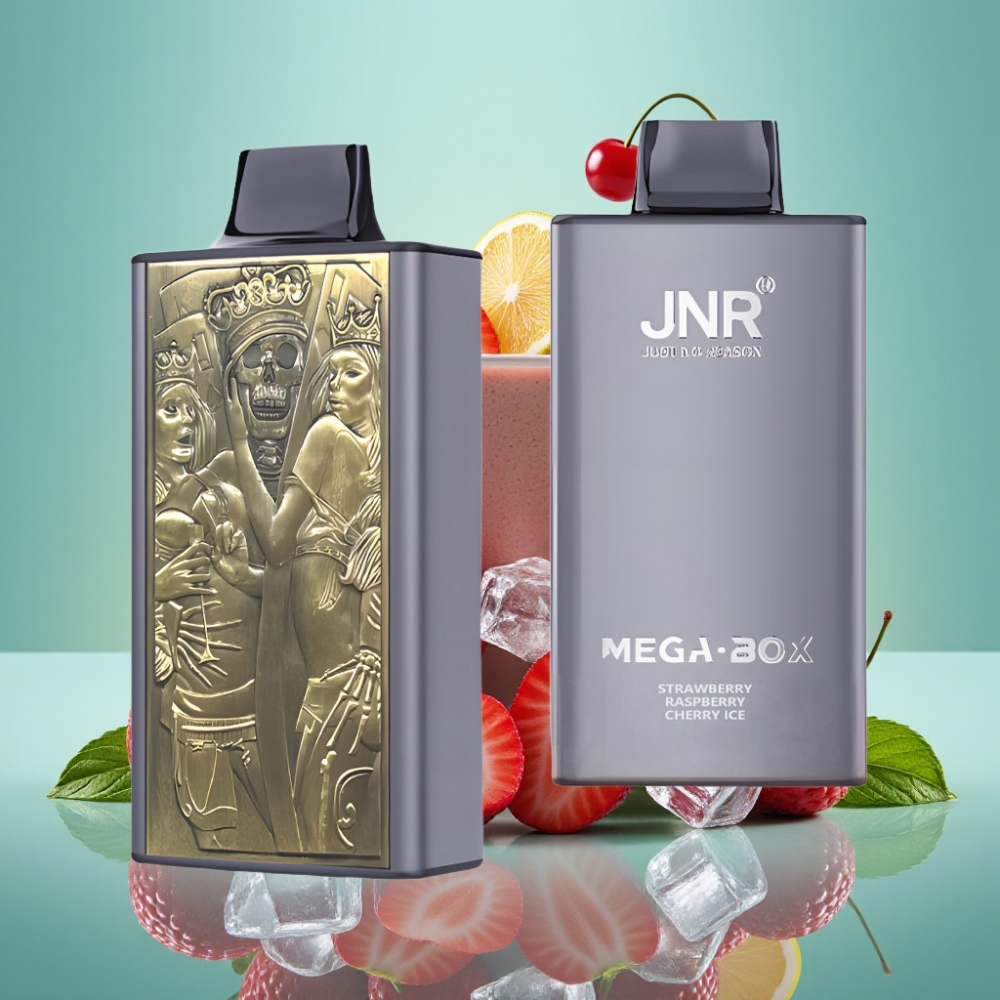 JNR Mega Box 25000 Puffs, 30ml, Type-C, Braškė Avietė Vyšnia Ledas