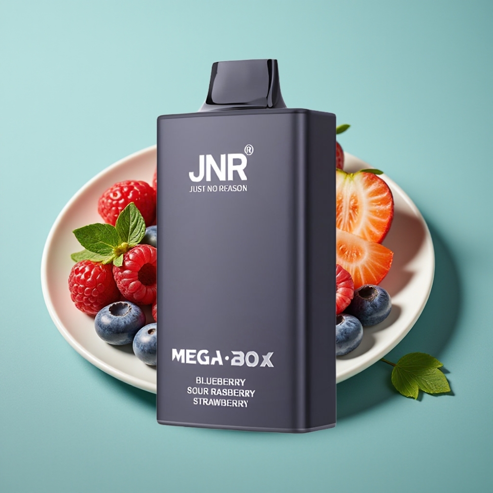 JNR Mega Box 25000 Puffs, 30ml, Type-C, Mėlynių Aviečių Braškių Skonį