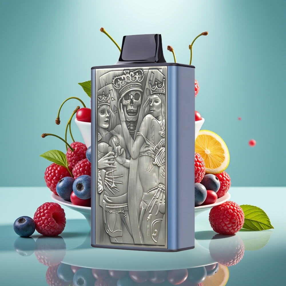 JNR Mega Box 25000 Puffs Disposable Vape Mėlynųjų Aviečių Vyšnių, Dual Mesh, Type-C