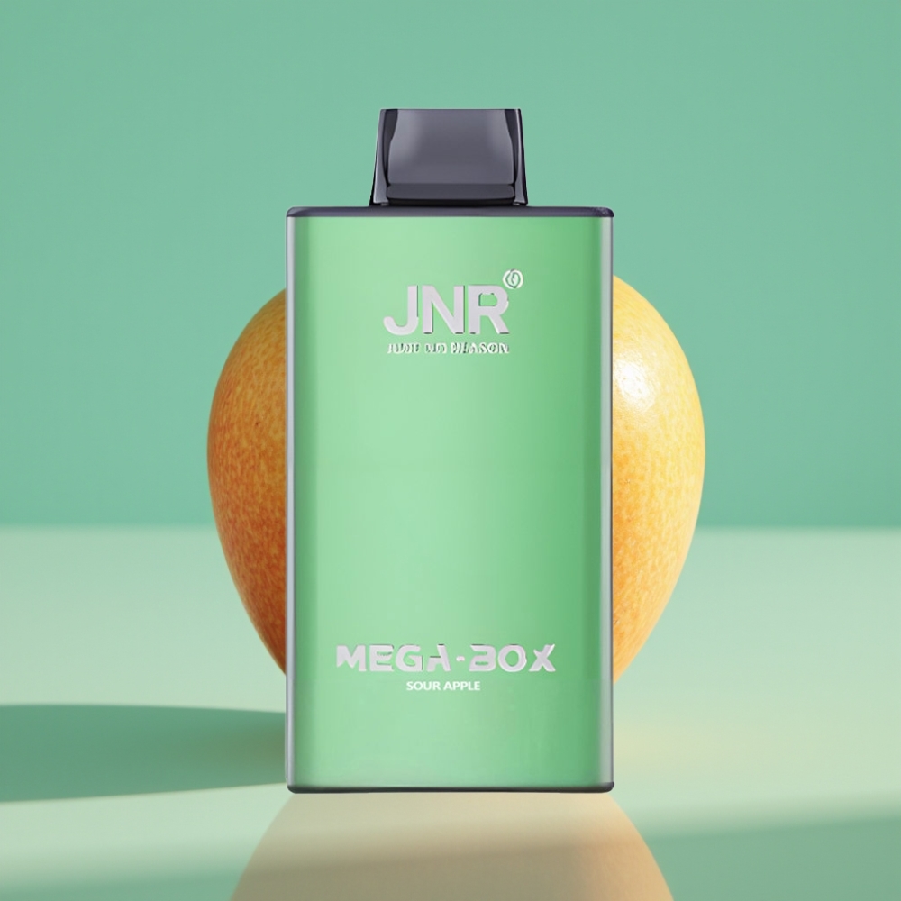 JNR Mega Box 25000 Puffs Disposable Vape Rūgščiai Obuoliai 30ml 850mAh