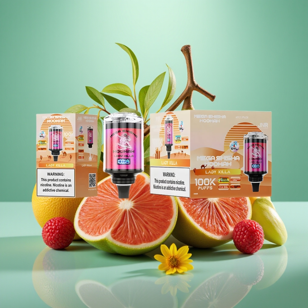 JNR Mega Shisha Hookah 100K 60ml 2200mAh Tipo-C Lady Killa