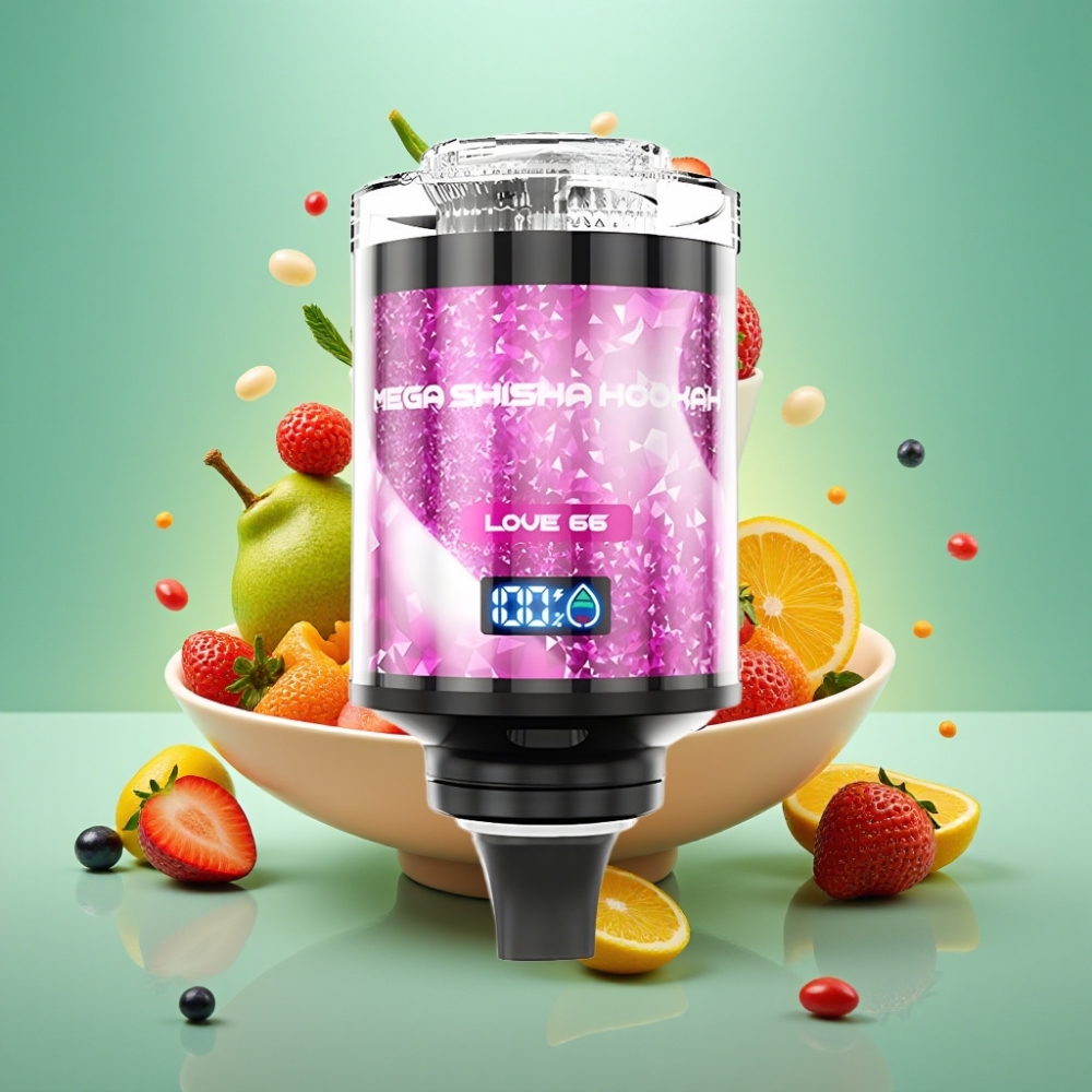 JNR Mega Shisha Hookah 100K Darbalaukio Sąveika Meilė 66, 60ml, 2200mAh