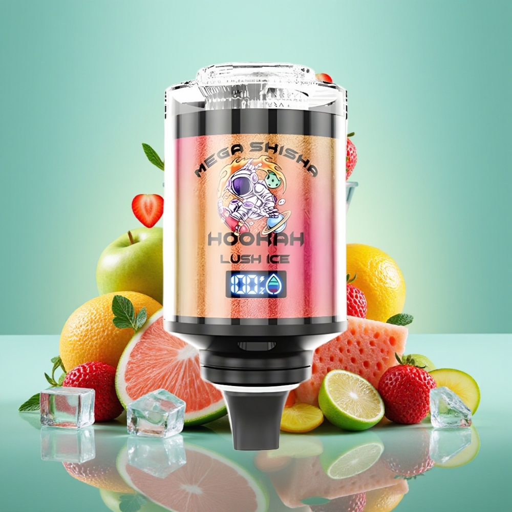 JNR Mega Shisha Hookah 100K su Interactive Smart Screen ir Ledo Šalelė