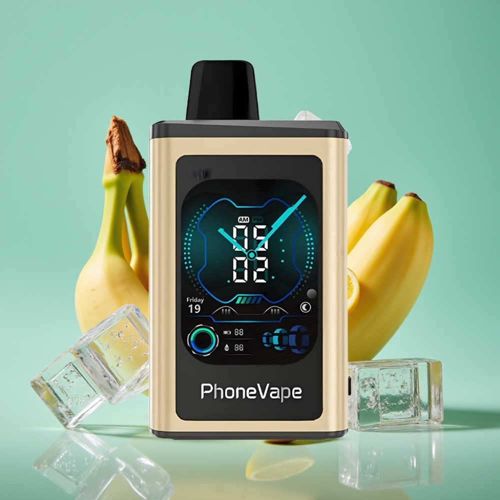 JNR PhoneVape 30000 užpūtimų su Banana Ice skoniu, 850mAh baterija, Turbo režimas