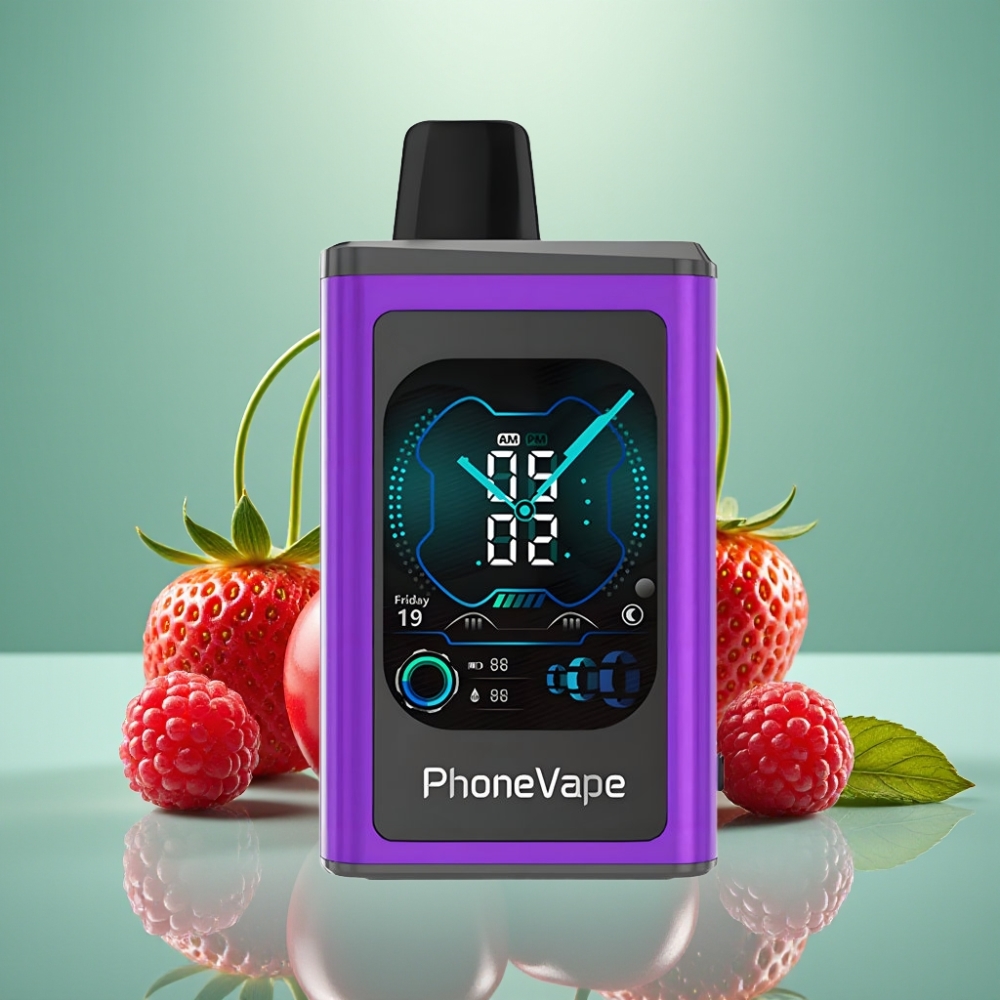 JNR PhoneVape 30000 užsukimų Tipo-C įkrovimas Vyšnių Braškių Aviečių