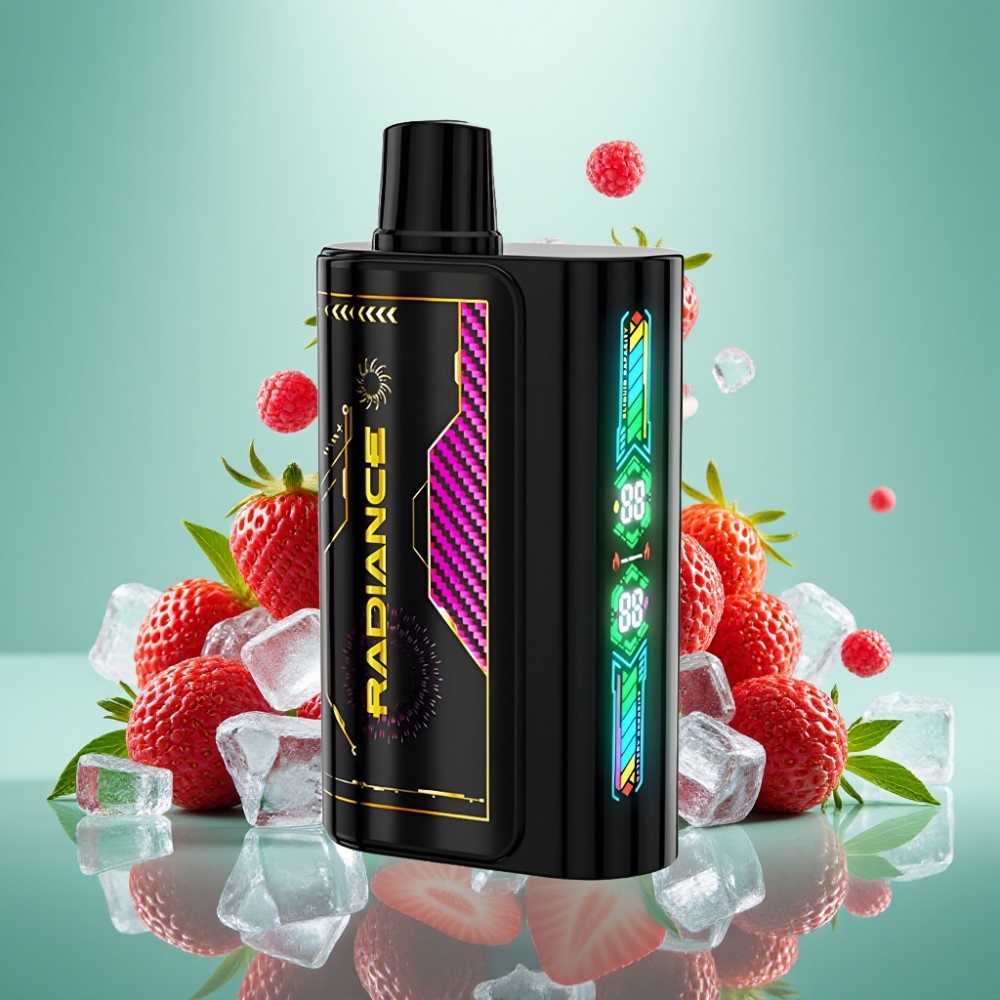 JNR Radiance 31000 Pūkų Disposable Vape 28ml, Dviguba Tinklelinė Spiralė, BRAŠKIŲ LEDAS