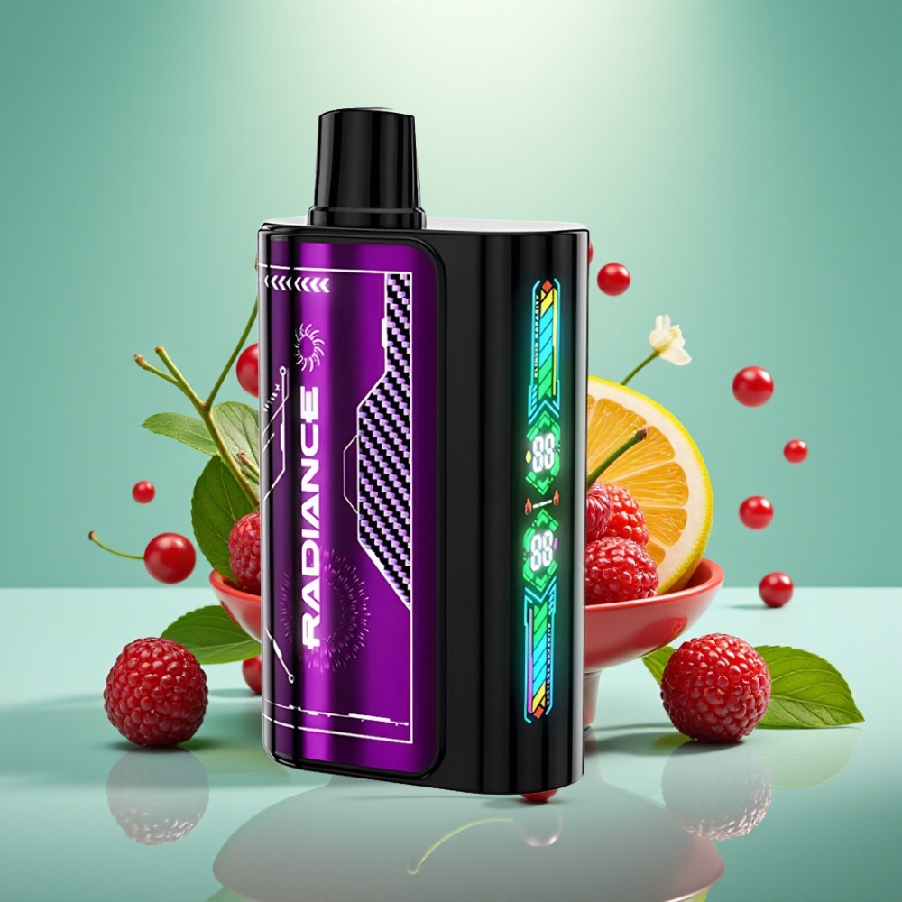 JNR Radiance 31000 Pūkštukų Disposable Vape 28ml TRYSKIAVIMO UOGA