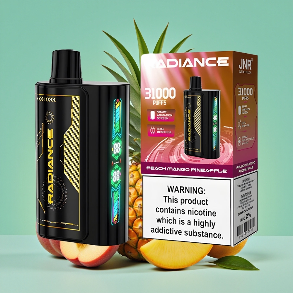JNR Radiance 31000 Puffs 28ml Persikas Mango Ananasas Tipas-C