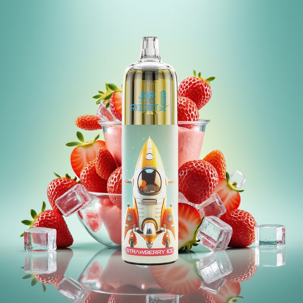 JNR Rocket-X 12400 Puffs, 850mAh, 25ml, Braškės Ledas