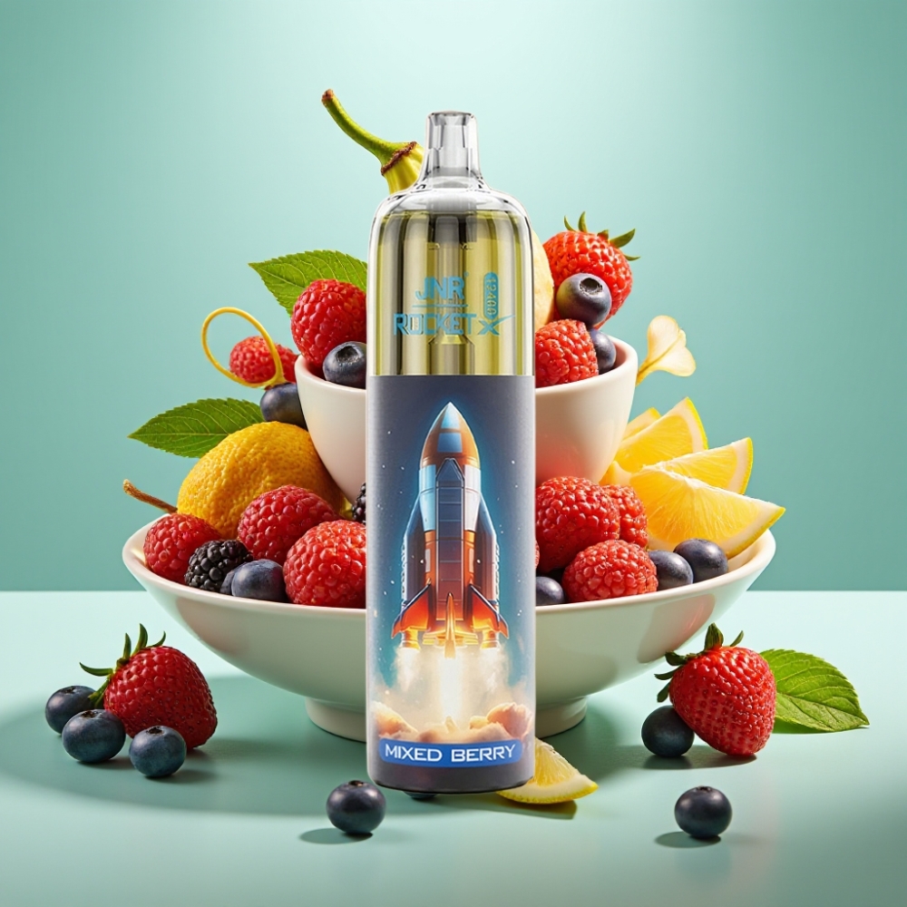 JNR Rocket-X 12400 Puffs Adjustable Airflow RGB Lights Mišrios Uogos