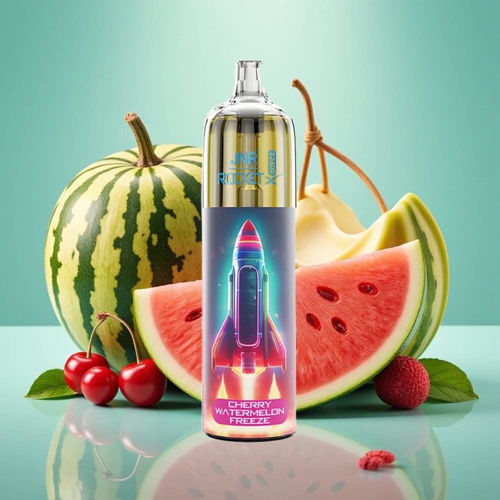 JNR Rocket-X 12400 Puffs Adjustable Airflow RGB Svogūninis Vandensmelionas Su Uogomis