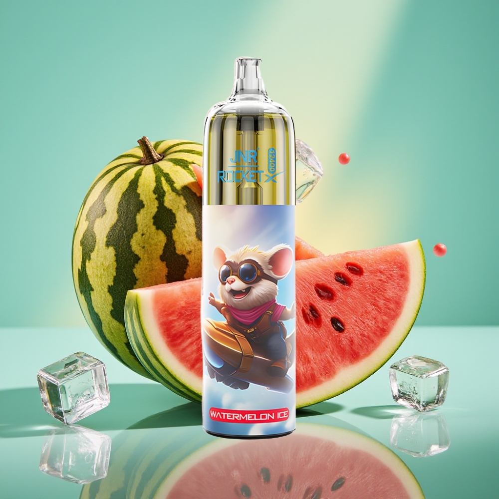 JNR Rocket-X 12400 Puffs Adjustable Airflow RGB arbūsu ledas