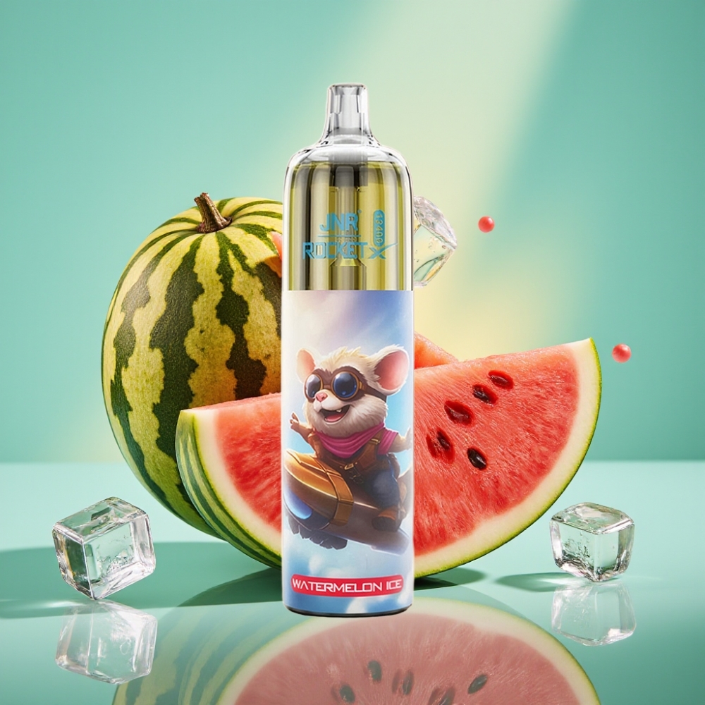 JNR Rocket-X 12400 Puffs Adjustable Airflow RGB arbūsu ledas