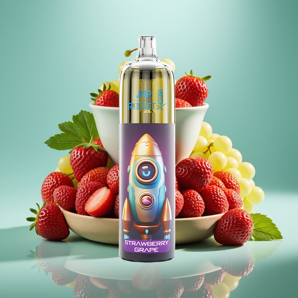 JNR Rocket-X 12400 Puffs Disposable Vape Braškynės Vynuogės, Adjustable Airflow, RGB
