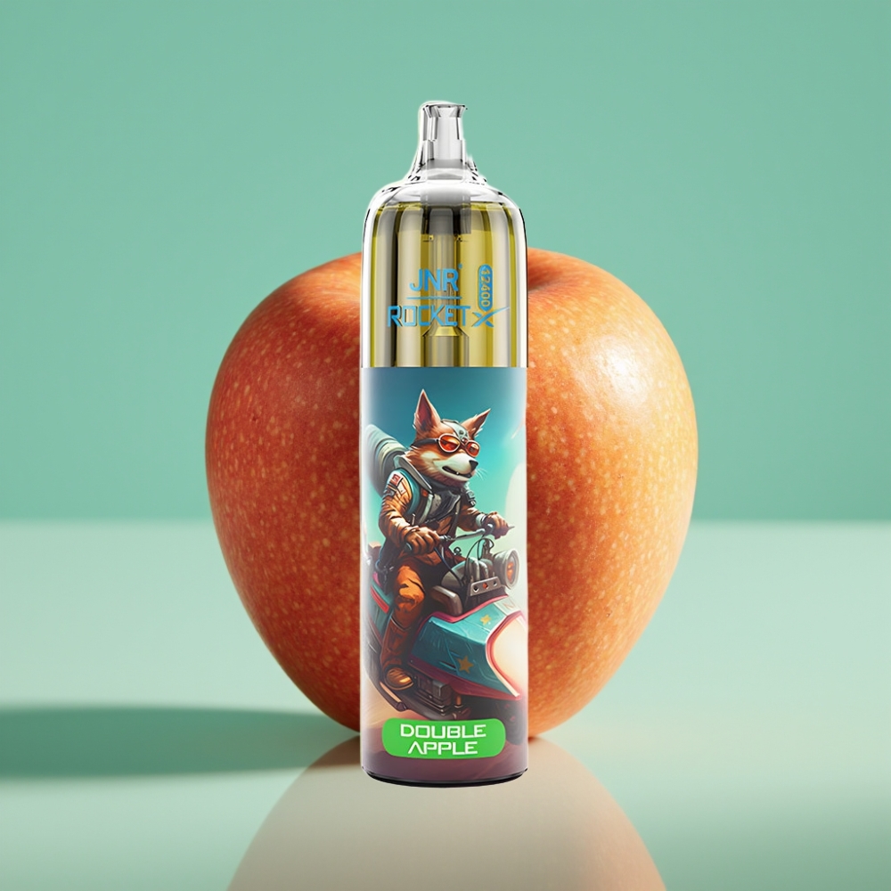 JNR Rocket-X 12400 Puffs Disposable Vape Dvigubas Obuolys, Adjustable Airflow, RGB