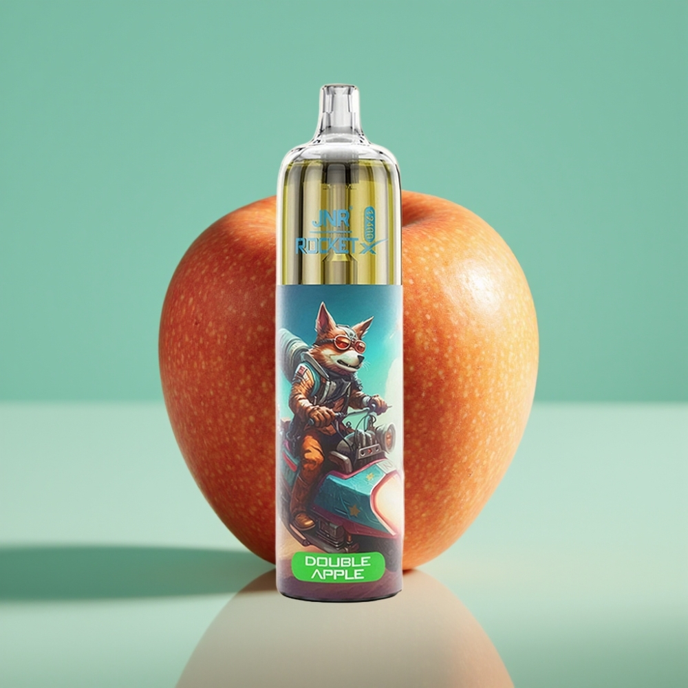 JNR Rocket-X 12400 Puffs Disposable Vape Dvigubas Obuolys, Adjustable Airflow, RGB