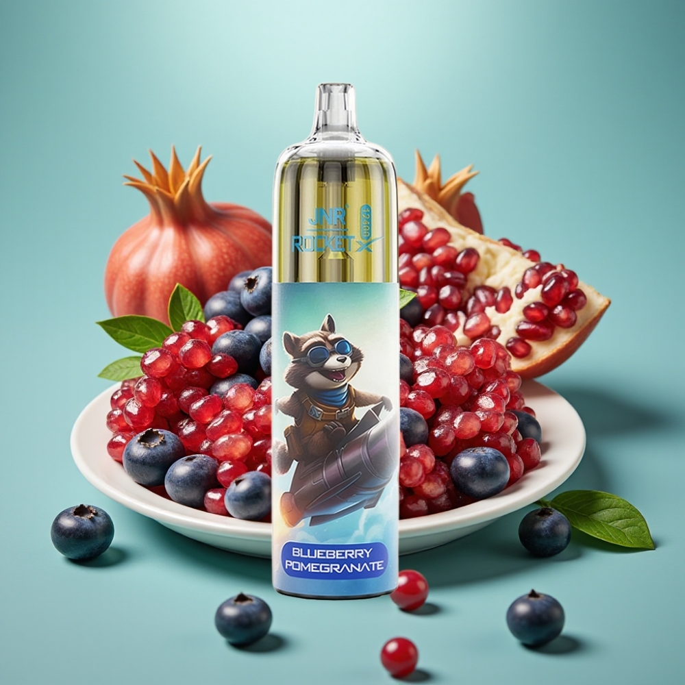 JNR Rocket-X 12400 Puffs Disposable Vape Mėlynųjų Serbentų Granatas, 850mAh, Type-C