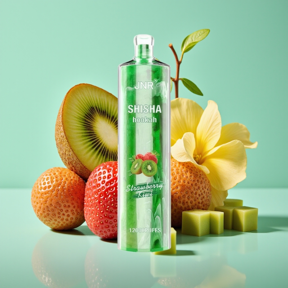JNR Shisha Hookah 12000 Puffs, 24ml, 0.6 Ohm, Braškės ir Kiwi