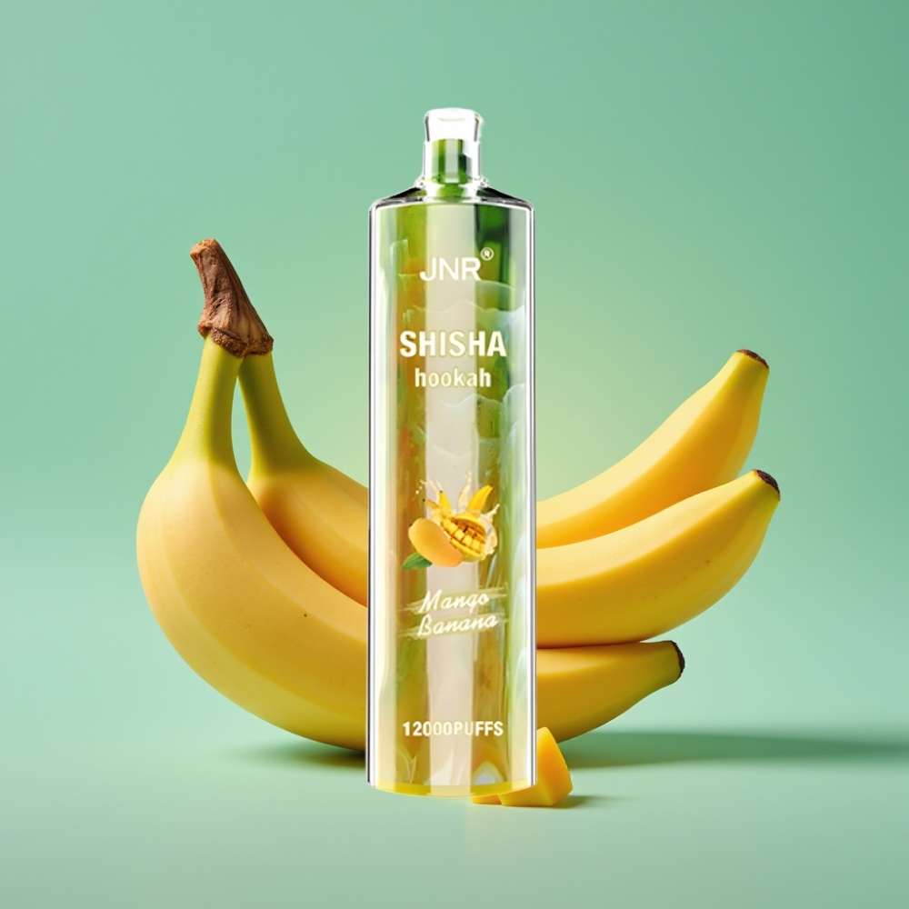 JNR Shisha Hookah 12000 Puffs, 750mAh, Mangas Bananas