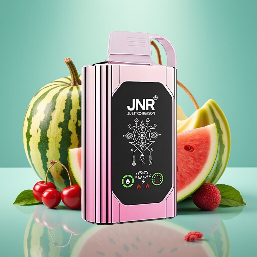 JNR Shisha Hookah Box 20500 Puffs, HD Ekranas, 25ml, Vyšnienės Arbūzo Šaltis