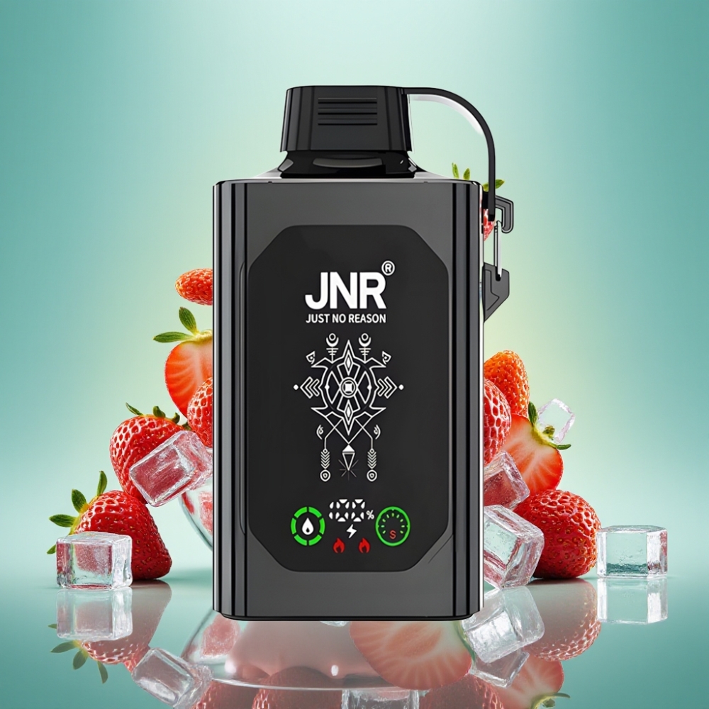 JNR Shisha Hookah Box 20500 Puffs su Braškių Ledu, 25ml, Dual Mesh Coil