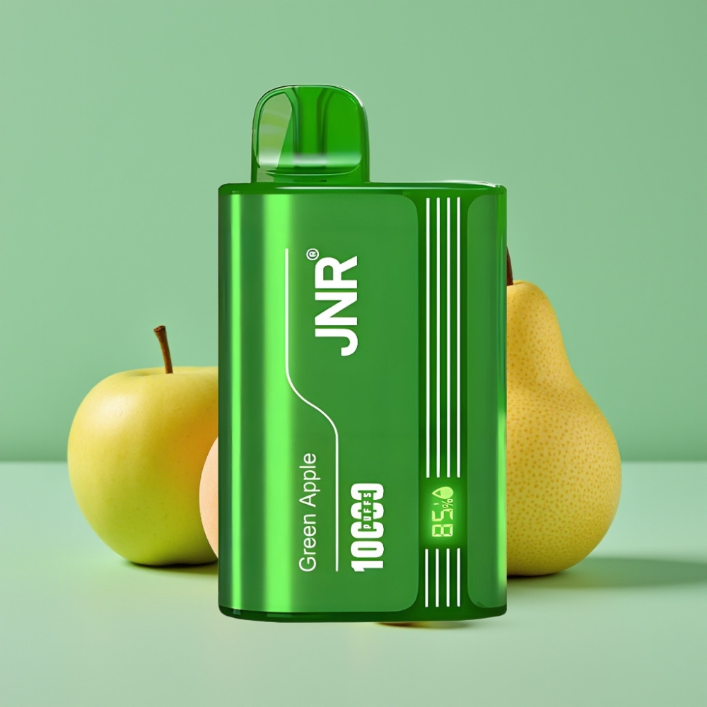 JNR Tank 10000 Puffs Disposable Vape Žalioji Obuolio Persikų Kriaušė, 650mAh, Type-C