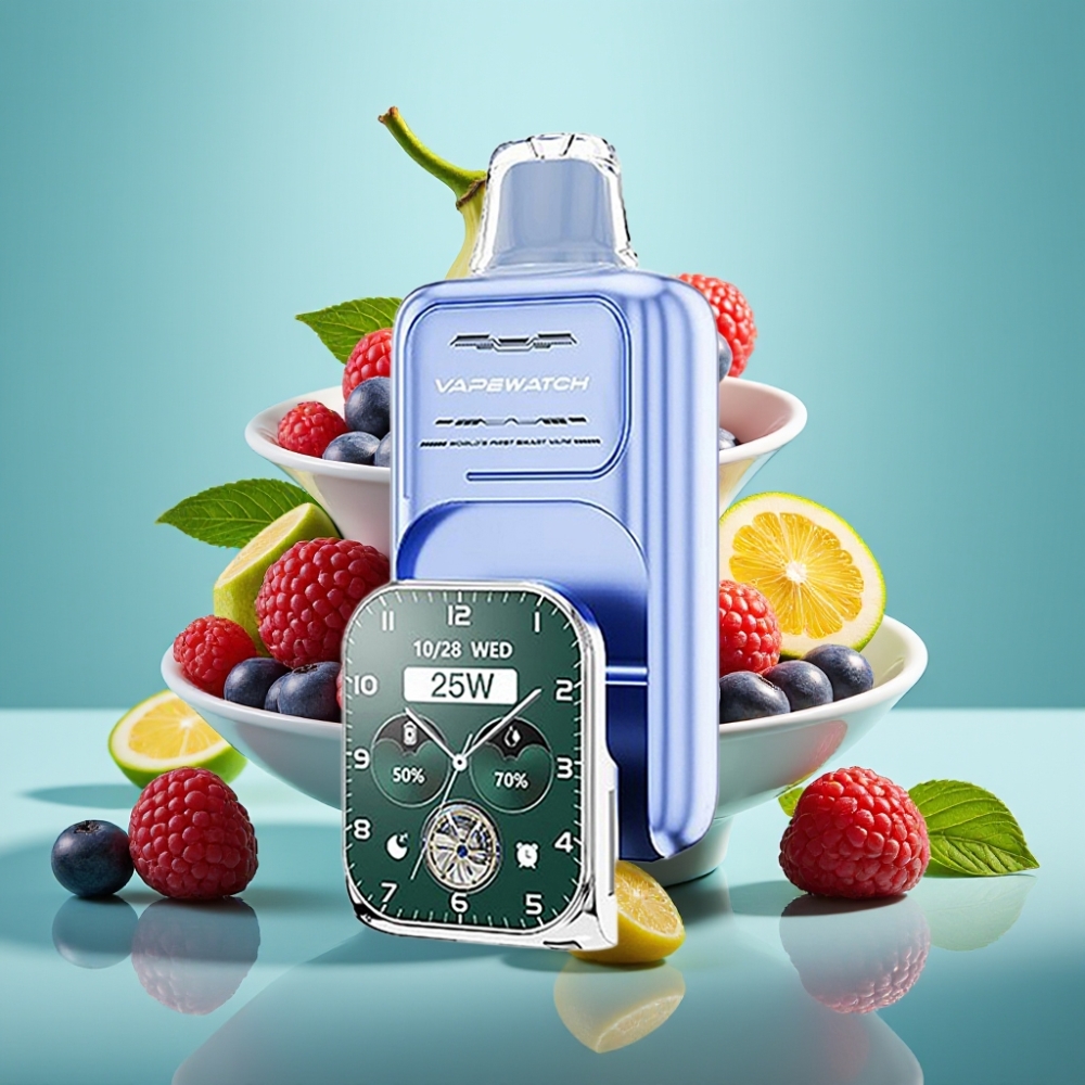 JNR VapeWatch 30000 Puffs 1000mAh 19mL Mėlynasis Avietinis Ledas