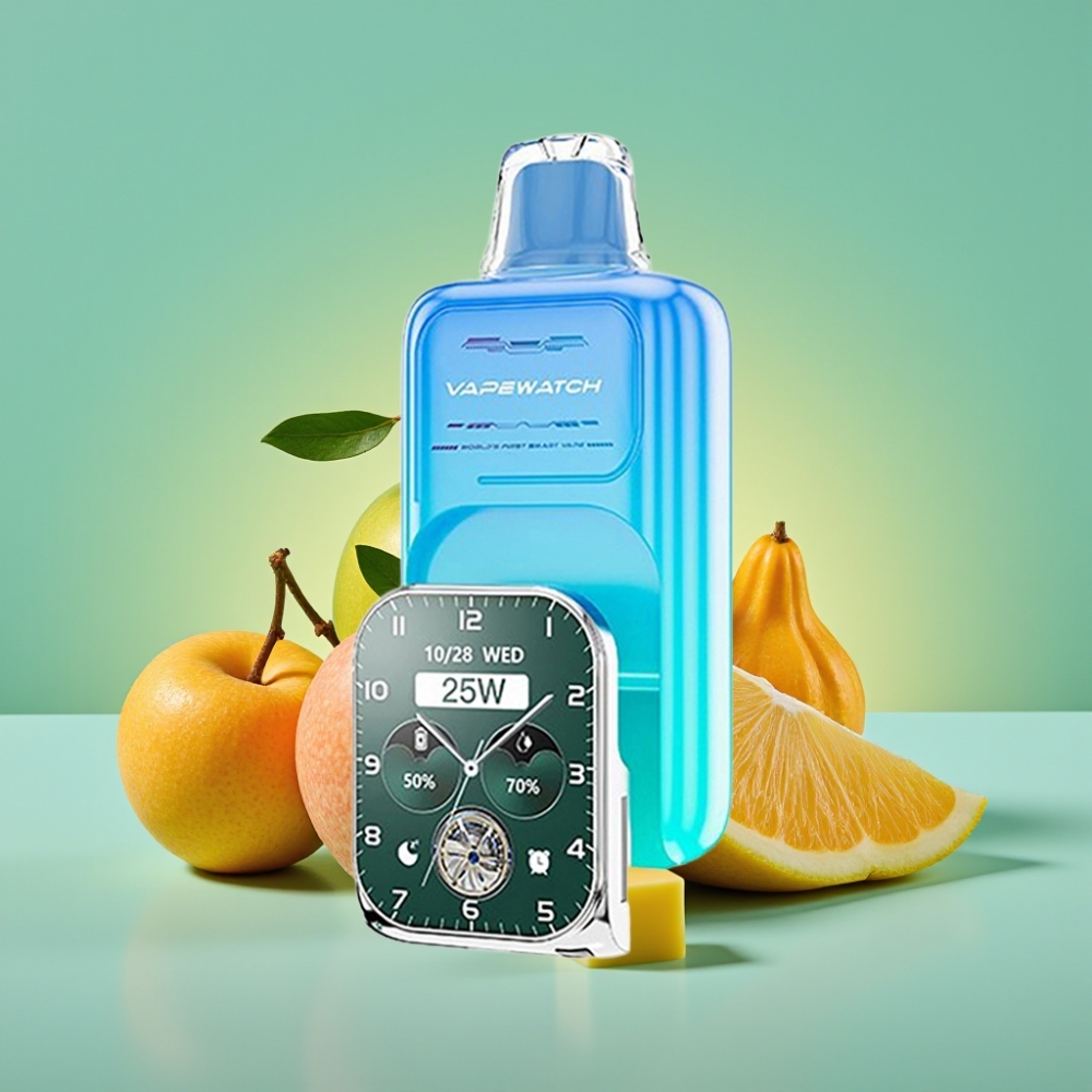 JNR VapeWatch 30000 Puffs 19mL 5% Rūgštusis Obuolys su Mėtute