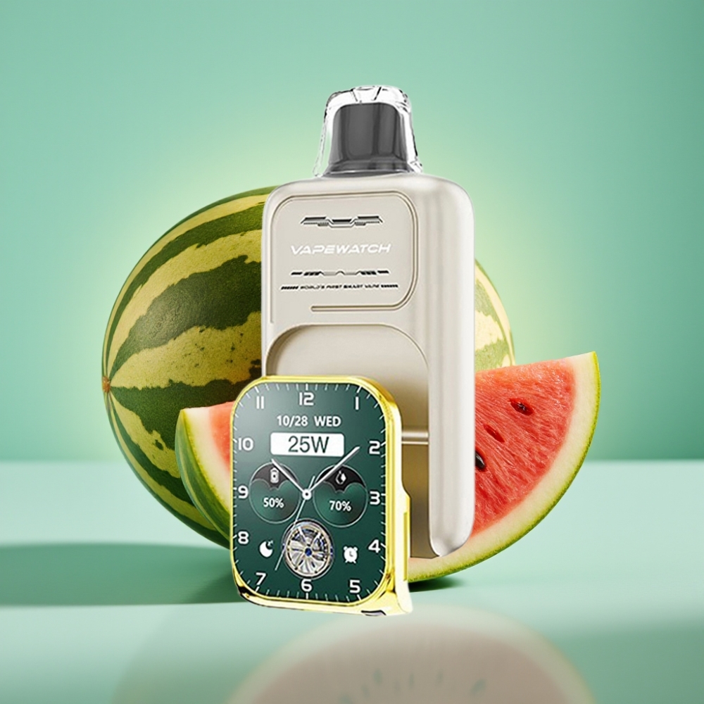 JNR VapeWatch 30000 Puffs Dual Mesh Coil Type-C Arbūzas su Ledu