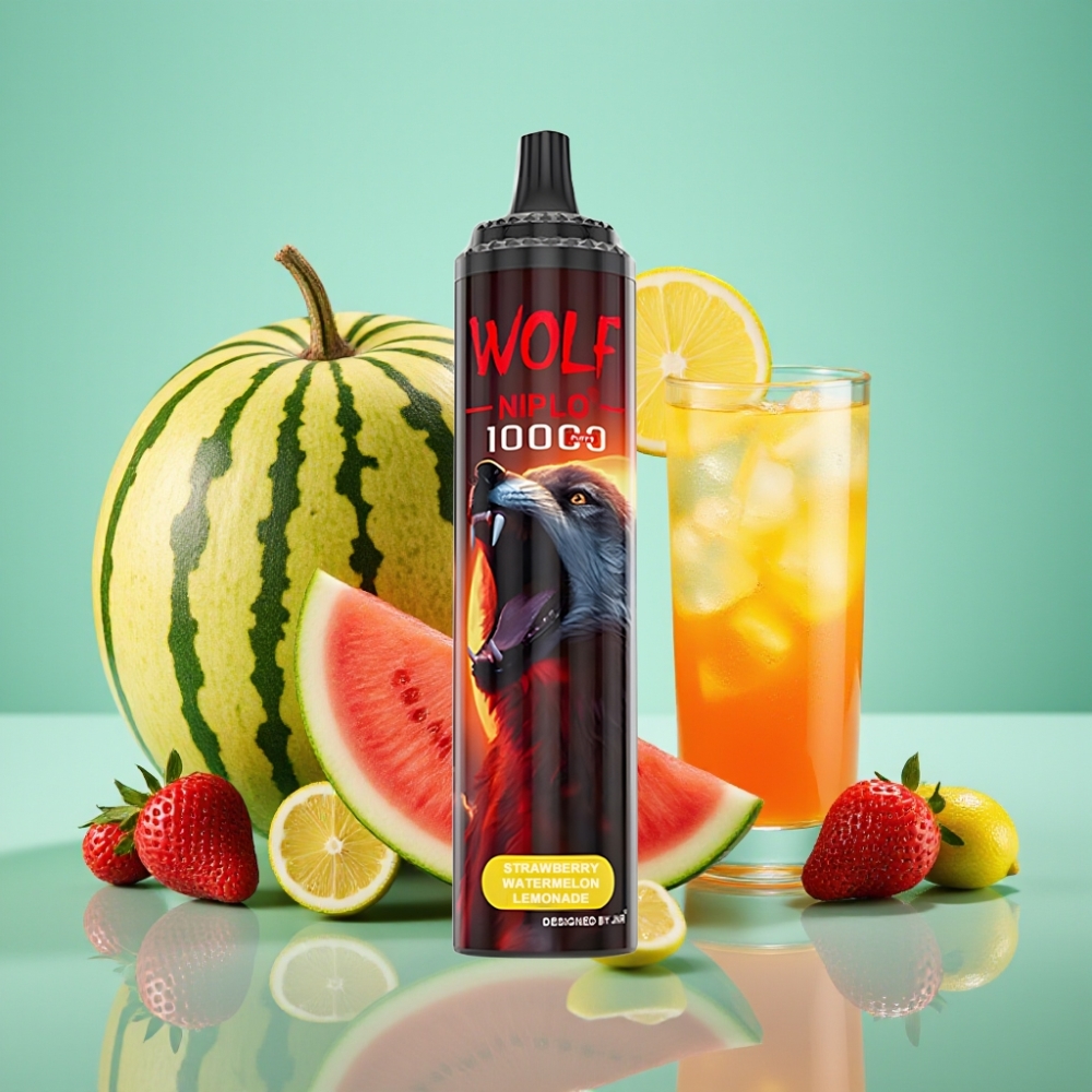 JNR Wolf Niplo 10000 Puffs 20ml 1.0 Ohm Braškių Arbūzo Limonadas