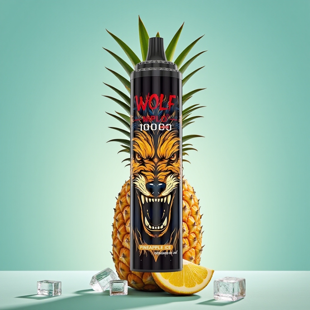 JNR Wolf Niplo 10000 Puffs, 20ml, Ananasas su Ledu