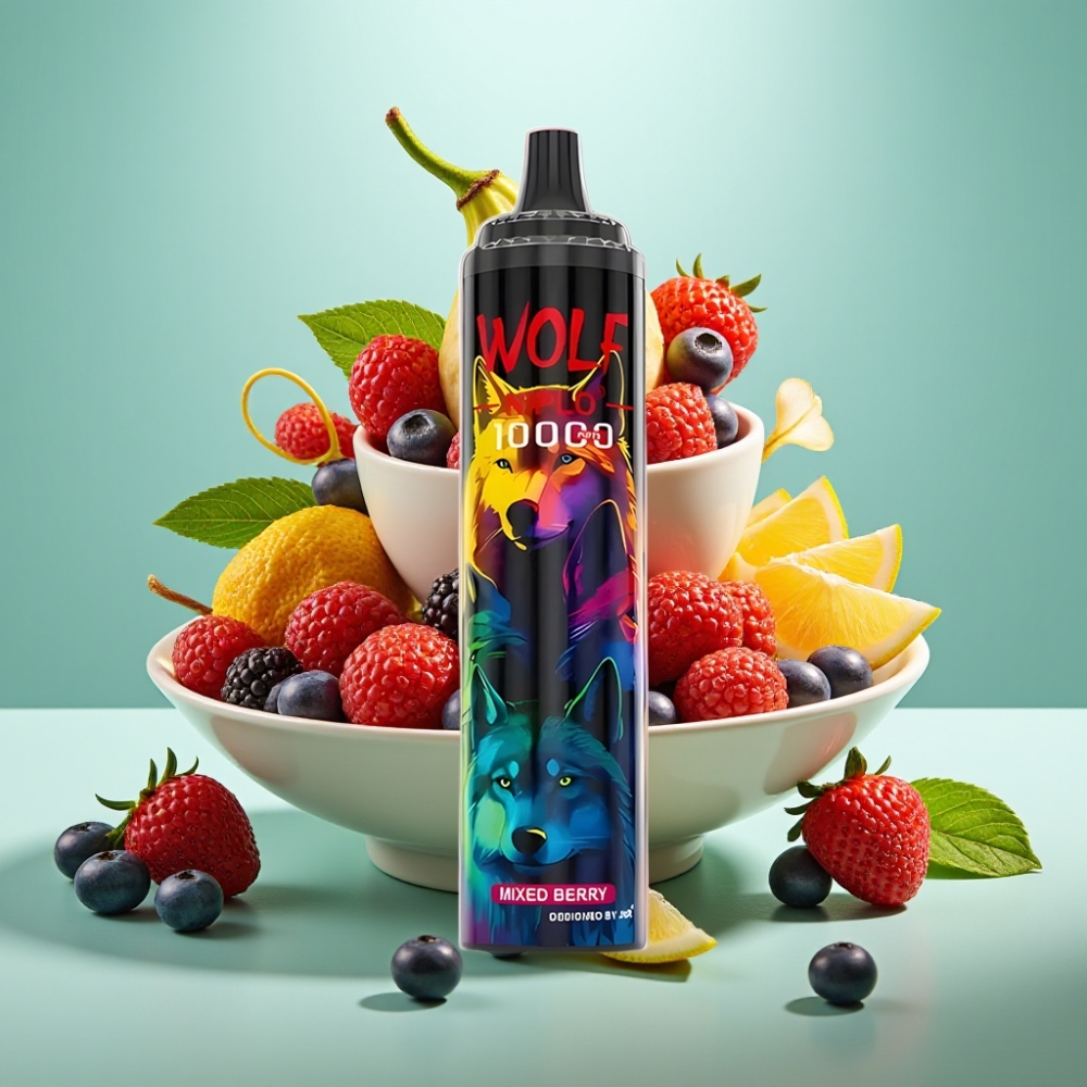 JNR Wolf Niplo 10000 Puffs, 20ml, Mišrios Uogos